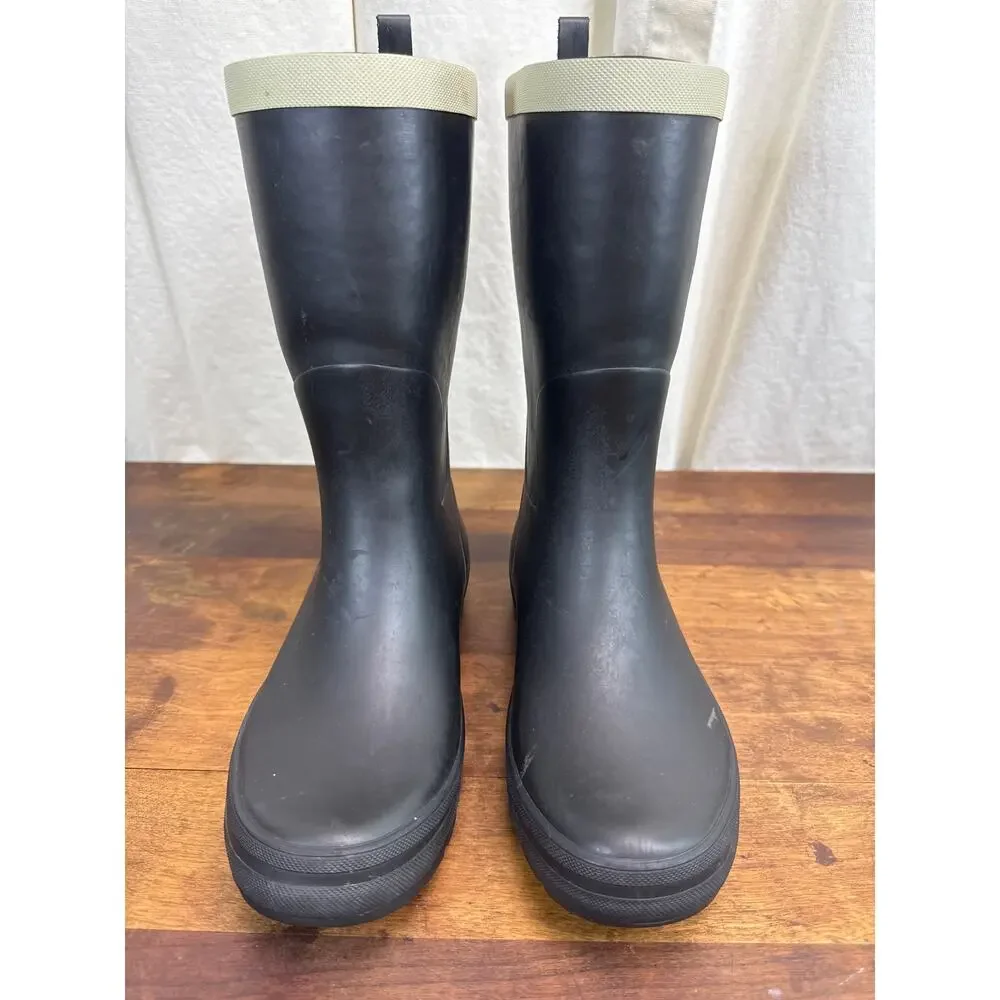 Helly Hansen Midsund 2 Black Pull On Rubber Waterproof Rain Boot Women's Size 10